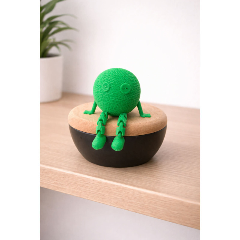 Garnnøgle Figur – 3D Hyggeven med Bevægelige Ben