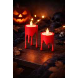 Halloween Fyrfadsstager – “Bloody Glow” (Sæt med 2)