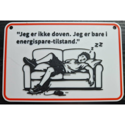 Sjovt 3D printet skilt med humor | 3Dtossen