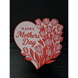 Mors dags kort med tulipaner | 3D printet gave | 3Dtossen