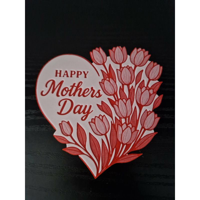 Mors dags kort med tulipaner | 3D printet gave | 3Dtossen