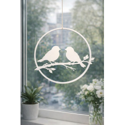 Fugle i Ring – 3D Vinduesornament
