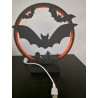 Halloween cirkellampe med flagermus